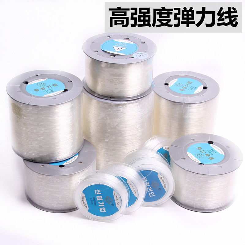 In stock supply 1000 m pack South Korea imported DIY beaded crystal transparent high strength TPU round elastic thread
