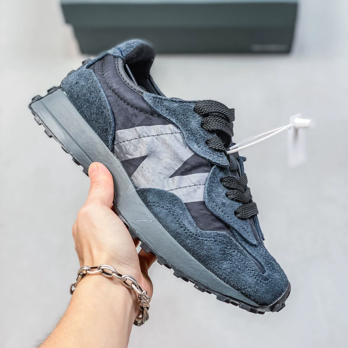 Putian обувь фабрика прямых продаж NB327 чистая оригинальная высокая версия спортивной обуви Yuanzu серый повседневная ретро мужская и женская обувь для бега