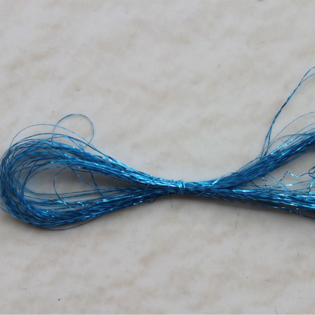 白色长丝捻金属亮片绣花银线布艺面料包咖啡天蓝亮片丝绣花用线