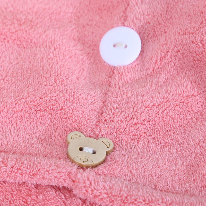 New Embroidered Quick-Dry Hair Cover for Women - Coralline Fleece Head Scarf, Non-Slip, Absorbent, Thick Dry Hair Hat