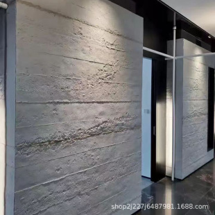 Soft porcelain fair-faced concrete cement board rammed earth board soft stone pouring board background wall exterior wall decorative culture stone cross border
