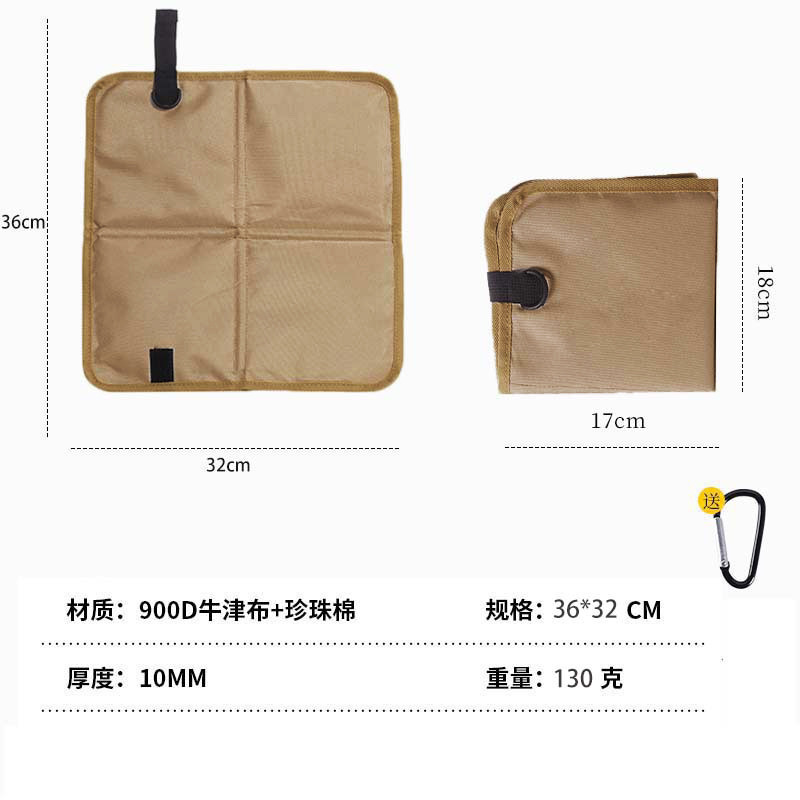 두께 10mm [36*32CM] 다크 카키색, 걸이 고리 증정 [900D 옥스포드 원단], 로고 없음