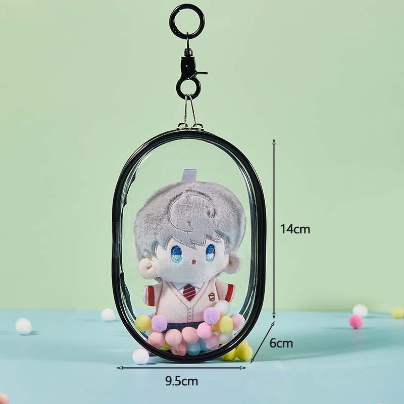 Thickened - large [14cm] oval - black [bag + keychain + hair ball]