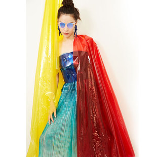 Xyt Blue Pvc Film Colorful Soft Glue Dustproof Fabric Fabric Rainproof Fabric Crystal Transparent Bag Waterproof Plastic