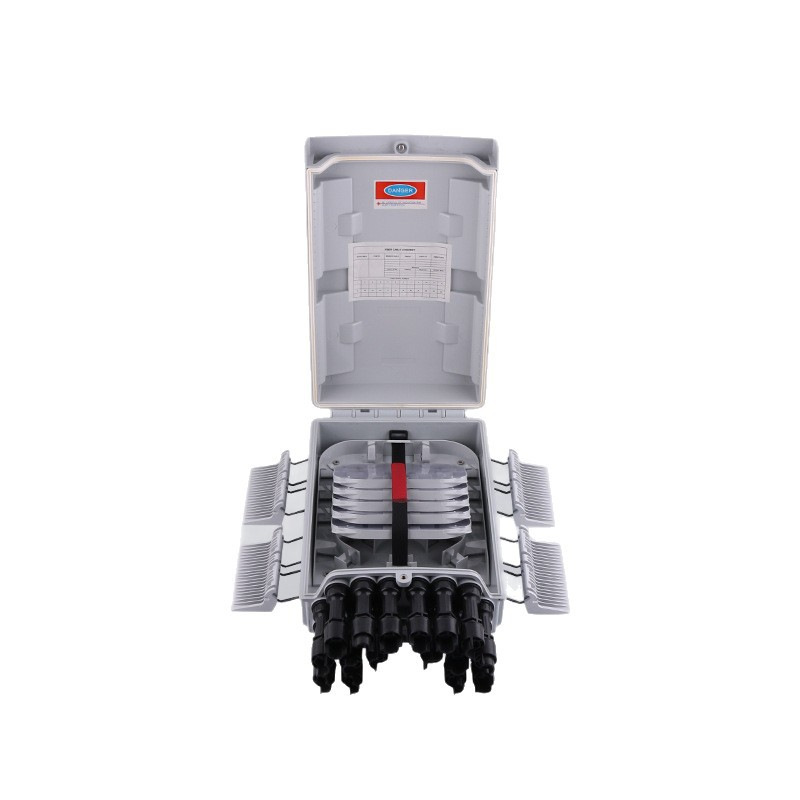 室外楼道分线箱配线盒 16口泰科头款分纤盒 壁挂式光纤分线箱