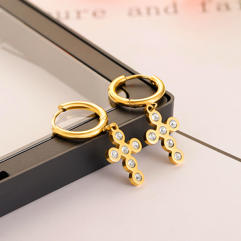 classic retro universal earrings for men and women stainless steel