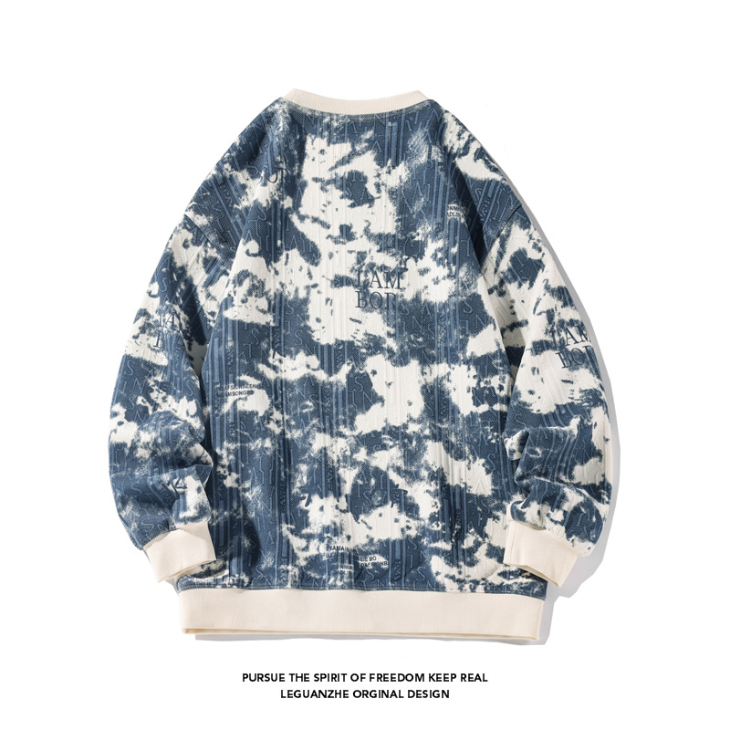 Men's Sweatshirt With American Fashion Print Oversized Pullover_voghion.com