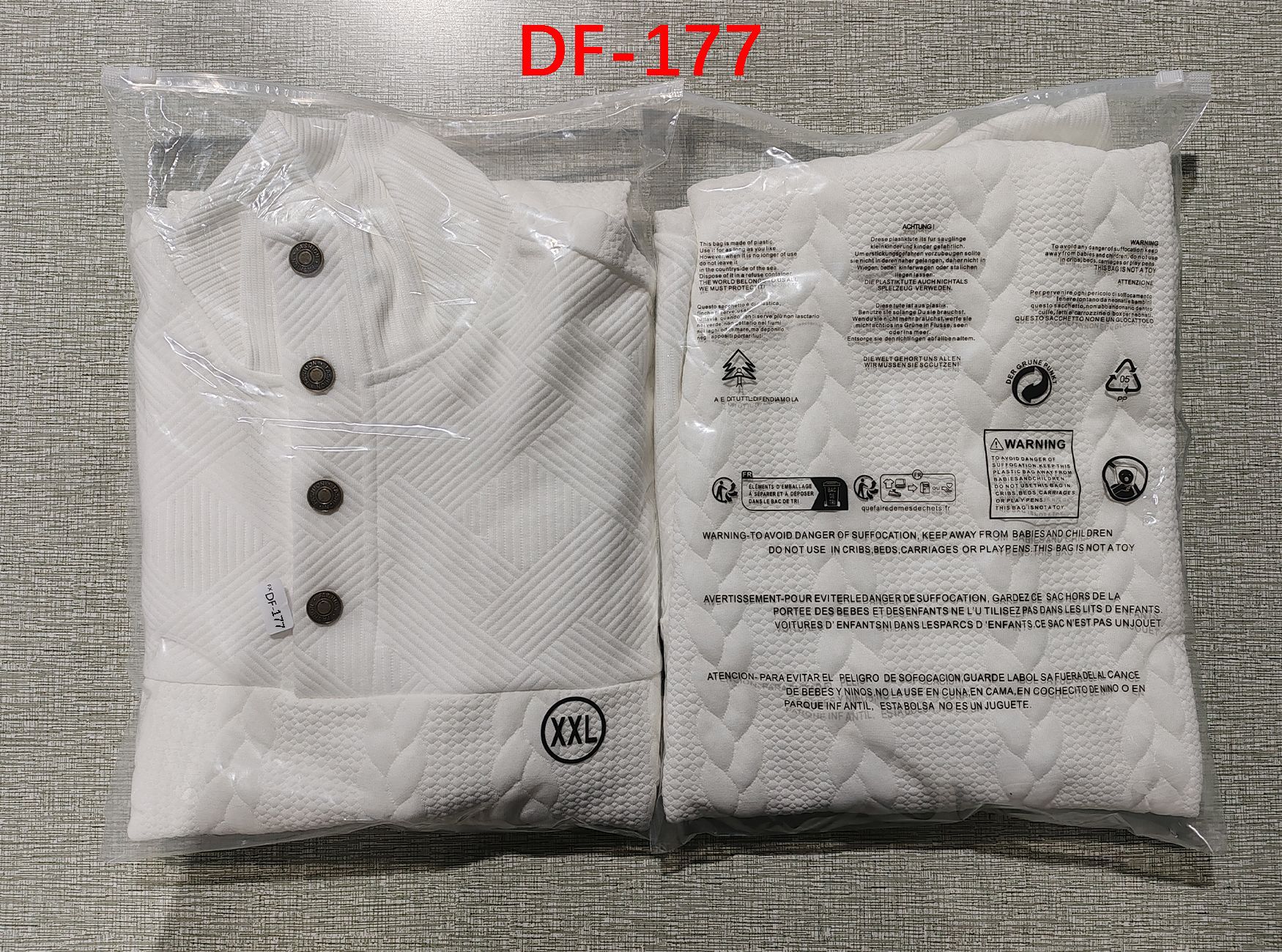 Pullover casual con colletto alla coreana e bottoni, stile transfrontaliero europeo e americano, tinta unita, lavorazione a maglia ampia e patchwork._voghion.com