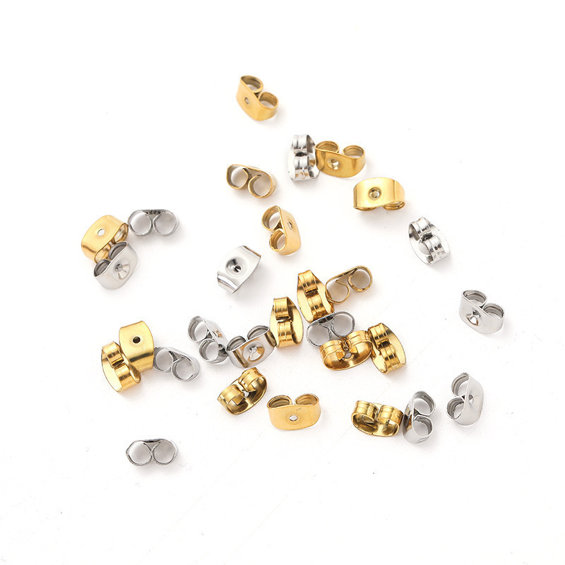 Stainless steel butterfly ear plugs, non-slip earring accessories, DIY handmade jewelry, butterfly clasp ear caps in stock Stainless steel butterfly ear plugs, non-slip earring accessories, DIY handmade jewelry, butterfly clasp ear caps in stock