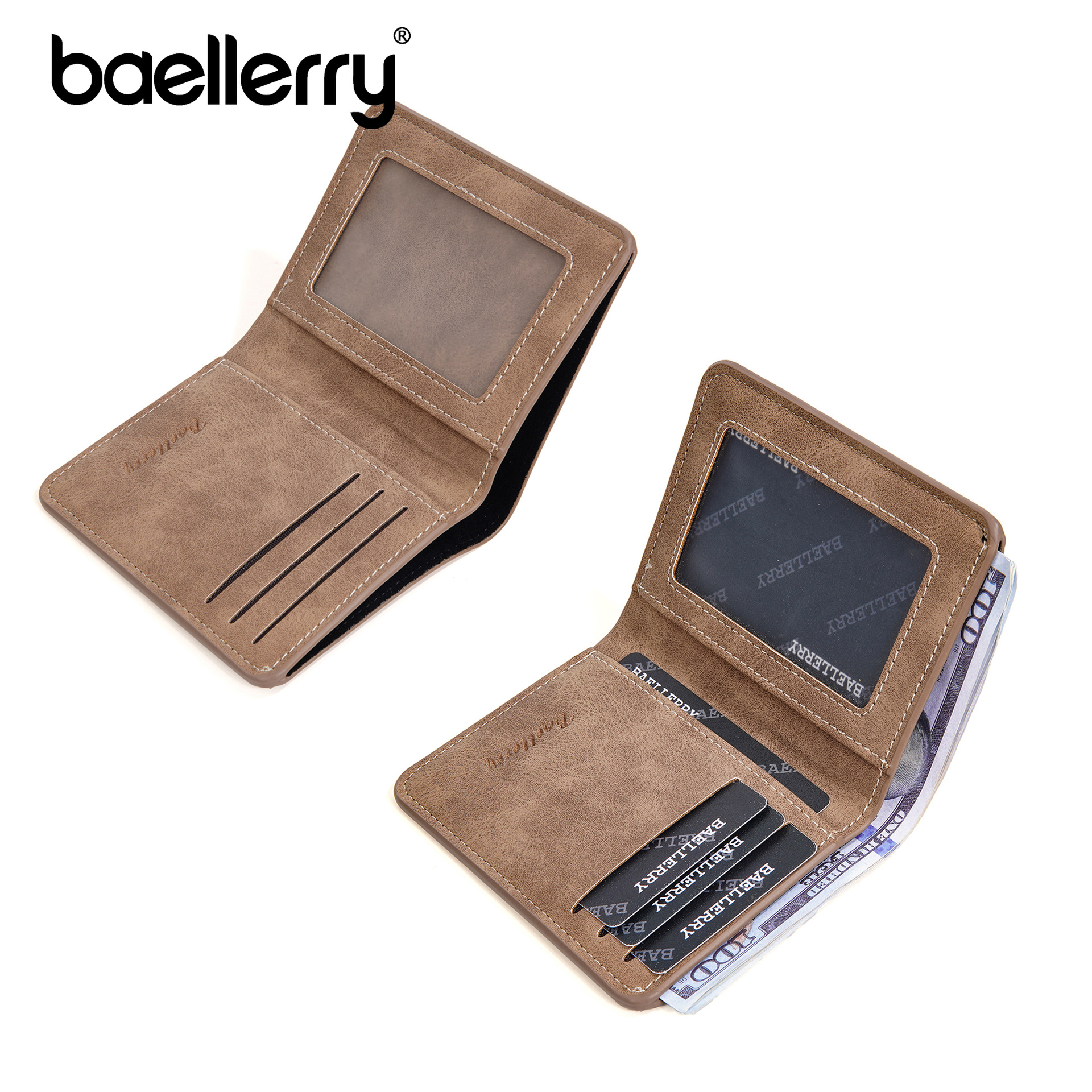 Nueva cartera hombres corta alta sensación bolso tarjeta