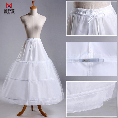 Bridal wedding dress, floor-length skirt, three steel rings, one yarn, elastic lining, accessories, tutu skirt, wedding dress, foreign trade wholesale