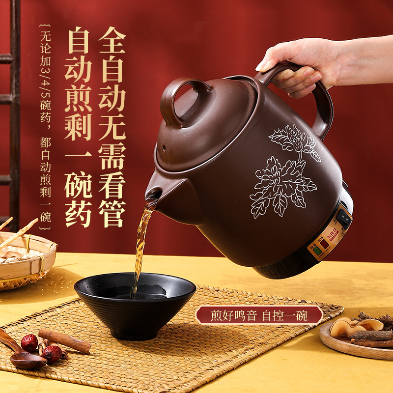 Shanyoujia 漬け薬ポット、漢方薬ポット、煮込みトニック、ヘルスケアポット、セラミックプラグイン漢方薬ポット|undefined