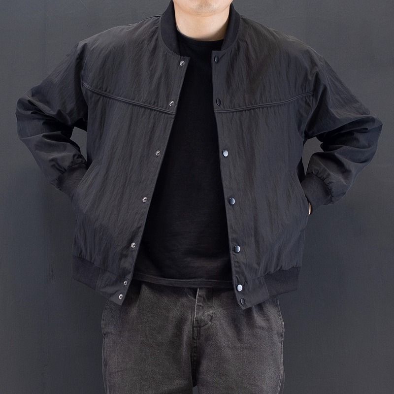 Lightweight Men's Jacket Spring Autumn Short Japanese Style Trench Coat Trendy Brand Stylish Shirt-Style Spring Jacket Sports Top