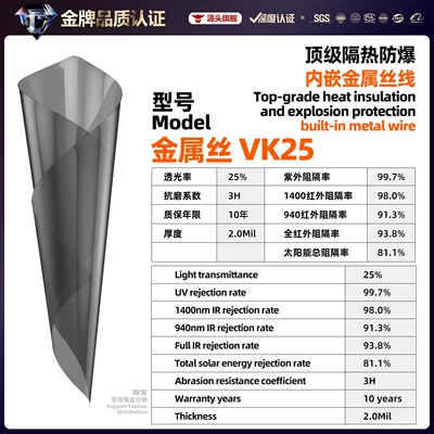 Automotive Film – imperial purple car window glass ultra-high - 152m-17m-front-panel-size-vk25metal-wire