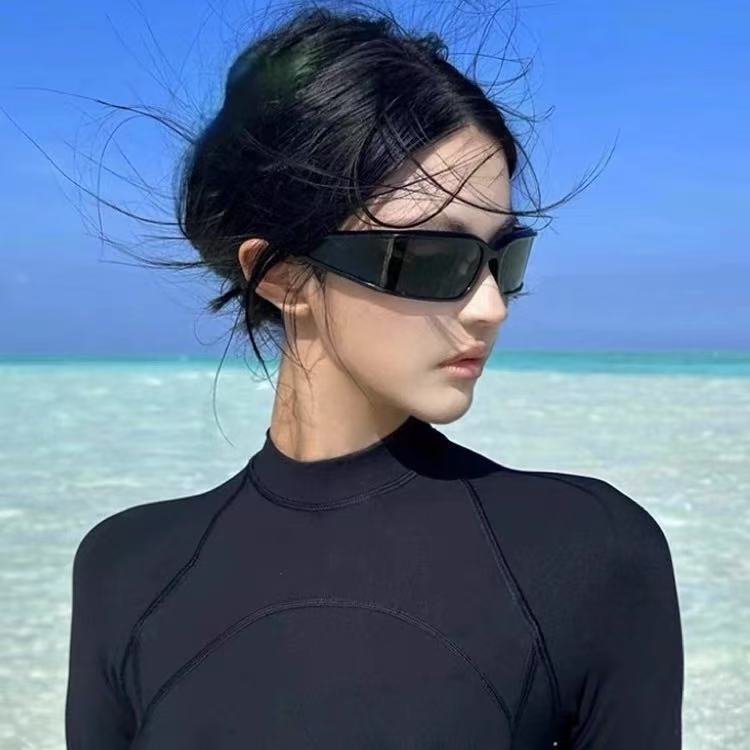 墨镜女款连体Y2K辣妹旅游沙滩海边户外骑行运动高级感太阳眼镜男