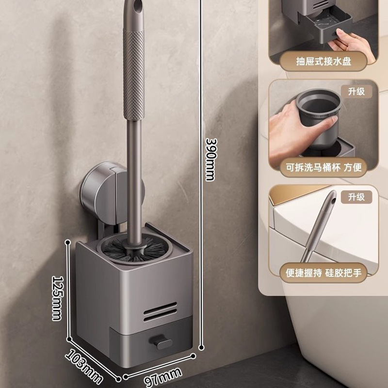Silicone handle, toilet, brush