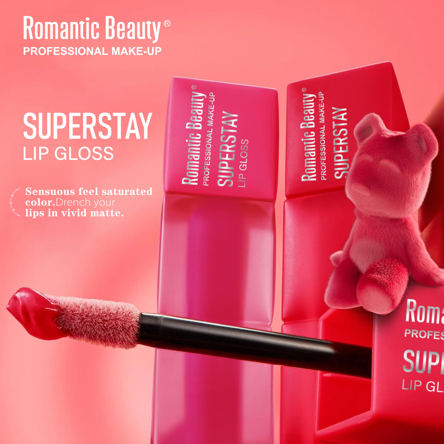 Lápiz labial cuadrado transfronterizo con procesamiento personalizado, brillo labial tintado, belleza mate de larga duración, maquillaje con textura aterciopelada, lápiz labial OEM