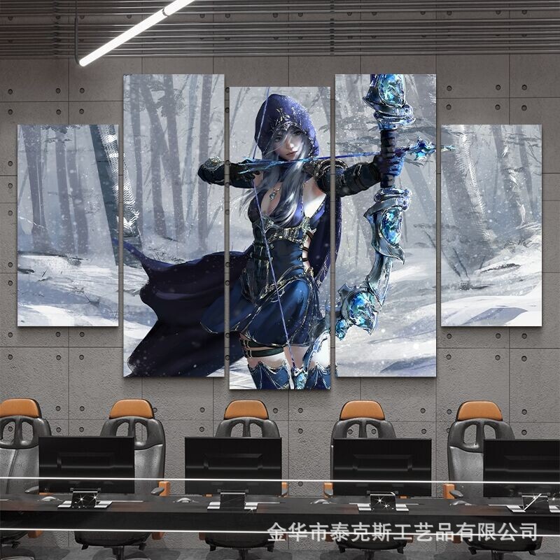 E-sports hotel room layout decorative painting Internet bar Internet coffee background wall mural League of Legends game poster hanging painting E-sports hotel room layout decorative painting Internet bar Internet coffee background wall mural League of Legends game poster hanging painting
