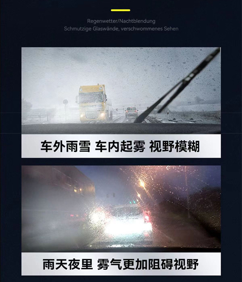 Car Glass Anti-Fog Agent, Front Windshield Anti-Fog Spray, Rearview Mirror Side Glass Anti-Rain and Defogging Agent Wholesale