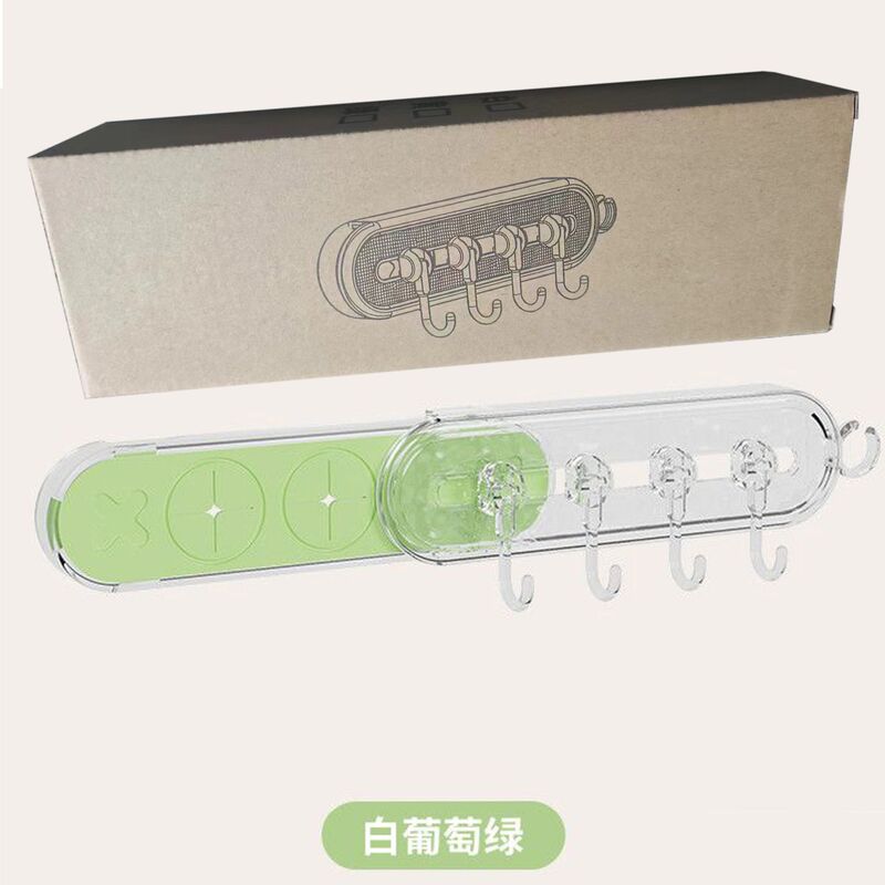 小さな新鮮な吸盤スライドフック壁掛けパンチフリー痕跡のない強力な耐荷重浴室キッチン多機能収納ラック|undefined