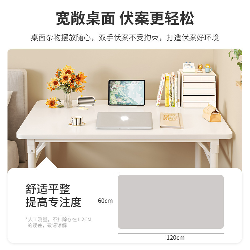 Mesa plegable para comer, dormitorio de alquiler, escritorio para computadora, escritorio para niña, escritorio plegable para hogar, escritorio de aprendizaje simple
