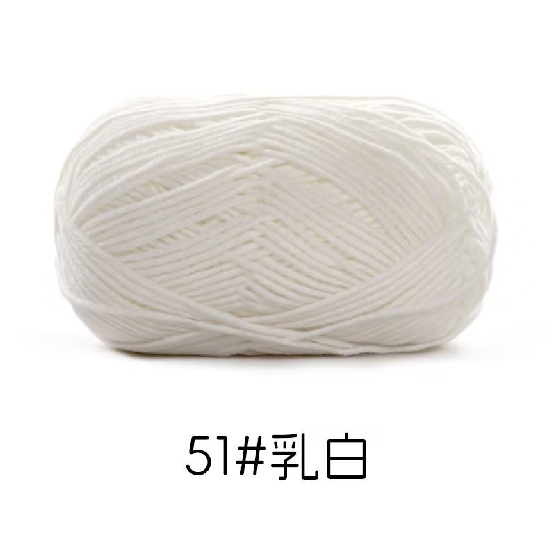 4-strand peinado hilo de algodón su hemeng pequeño 40g tejido a mano muñeca hilo diy muñeca material paquete leche algodón