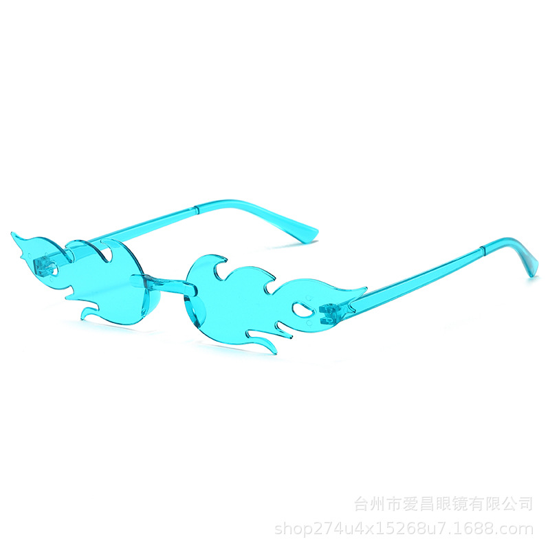 Lentes de Sol Sin Marco Estilo Fuego de PC para Fiestas y Moda image 16