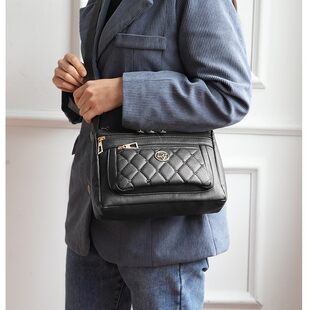 Summer one-shoulder bag, capacious polyurethane shoulder bag, for middle age