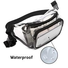 跨境腰包胸包透明防水PVC运动跑步户外健身挎包旅行便携收纳包log