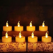 led电子蜡烛批发浪漫求婚布置装饰24只情人节仿真塑料跨境茶蜡灯