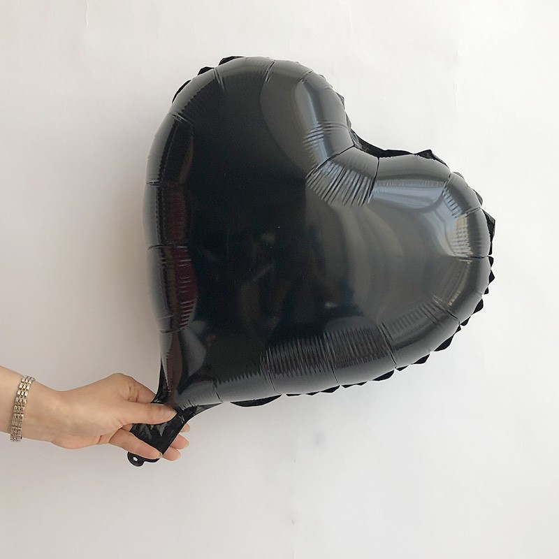 Transfronterizo de 18 pulgadas amor luz versión color sólido oro plata fiesta de cumpleaños decoración papel de aluminio globo de aluminio al por mayor