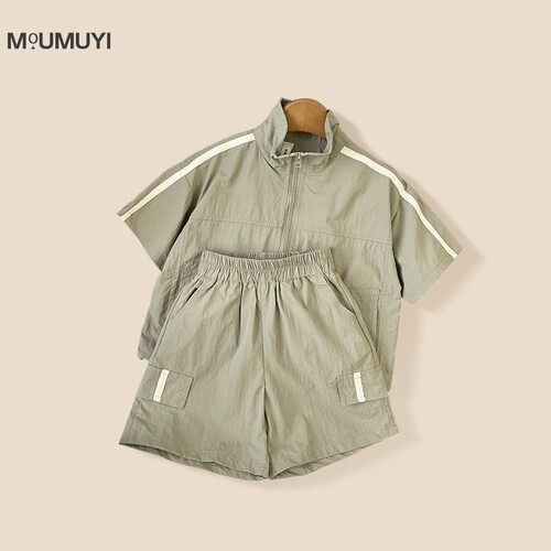 【Summer Style】Boys' Fashion Short Sleeve Set Summer Children Shorts Cute Kids Outfit for Sale