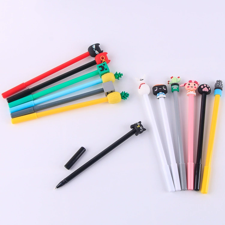 Three dimensional cute rollerball pen for elementary school students, cartoon ballpoint pen