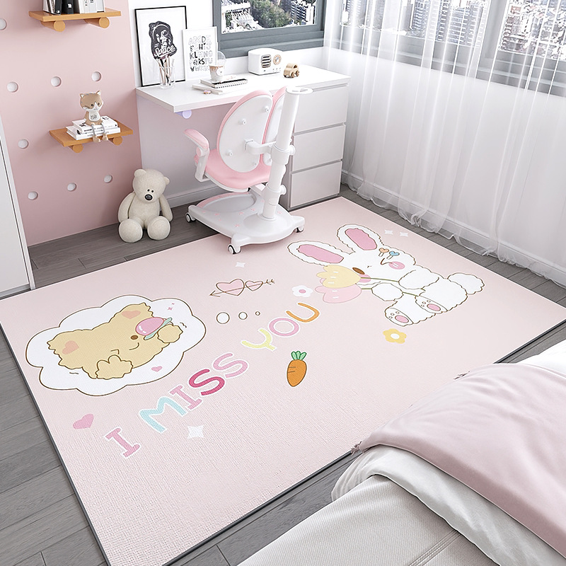Alfombra infantil silla de computadora estera antideslizante área de lectura escritorio estudio mesa de estudio sala de estar dormitorio colchón junto a la cama image 9