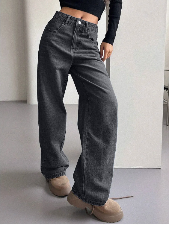 俄罗斯服装外贸牛仔裤女2025新款阔腿裤秋装跨境OZON/WB一件代发|undefined