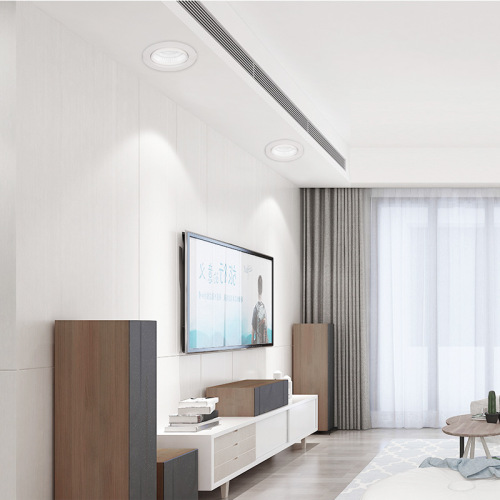 LED spotlights, home living room ceiling embedded anti-glare spotlights, high color rendering three-color variable light spotlights without a main light