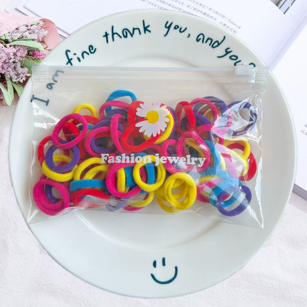 Colorful Children's Elastic Hair Ropes - Soft Towel Material, Perfect for Fun Hairstyles and Play!