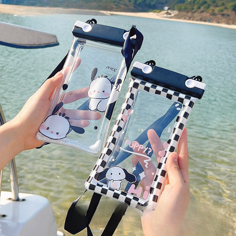 Air Bag Mobile Phone Waterproof Bag with Touch Screen, Swimming, Hot Spring Rafting, Waterproof Mobile Phone Case, Sealed Diving Case, Halter