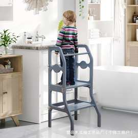 跨境儿童餐椅 宝宝洗漱洗手儿童凳 宝宝多功能折叠木质儿童餐椅
