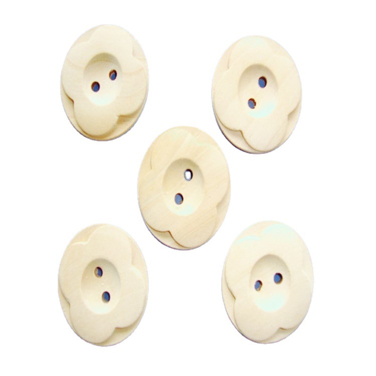 天台维娅圆形激光钮扣子四眼木质纽扣子diy两孔眼 彩色木头大衣饰