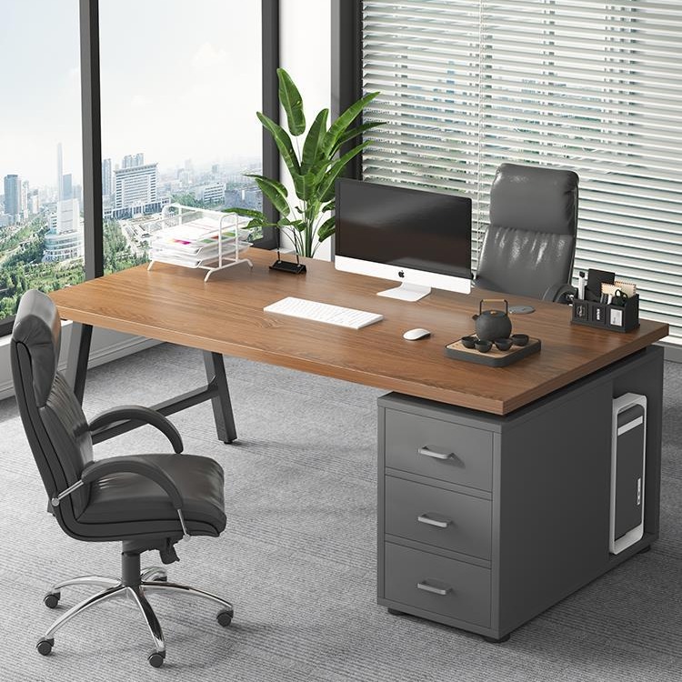 Office Desk Boss Desk Simple Office Desk and Chair Combination Single Desktop Employee Desk Computer Desk