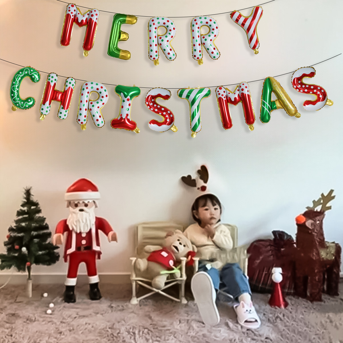 16 pulgadas Navidad película de aluminio tira bandera de color gradiente donut Navidad decoración de globo nuevos suministros de Navidad