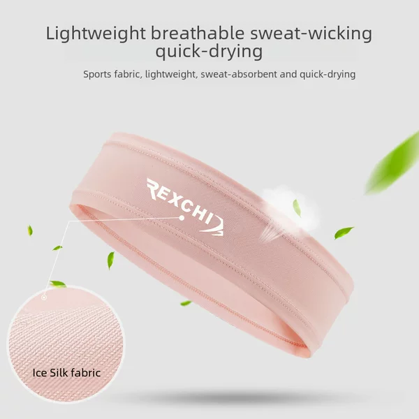Running Sports Headband for Men and Women, Sweat-Absorbent, Non-Slip, Outdoor Cycling, Yoga, Fitness Headband, Breathable, Sweat-Wicking, Quick-Drying, Plain Color
