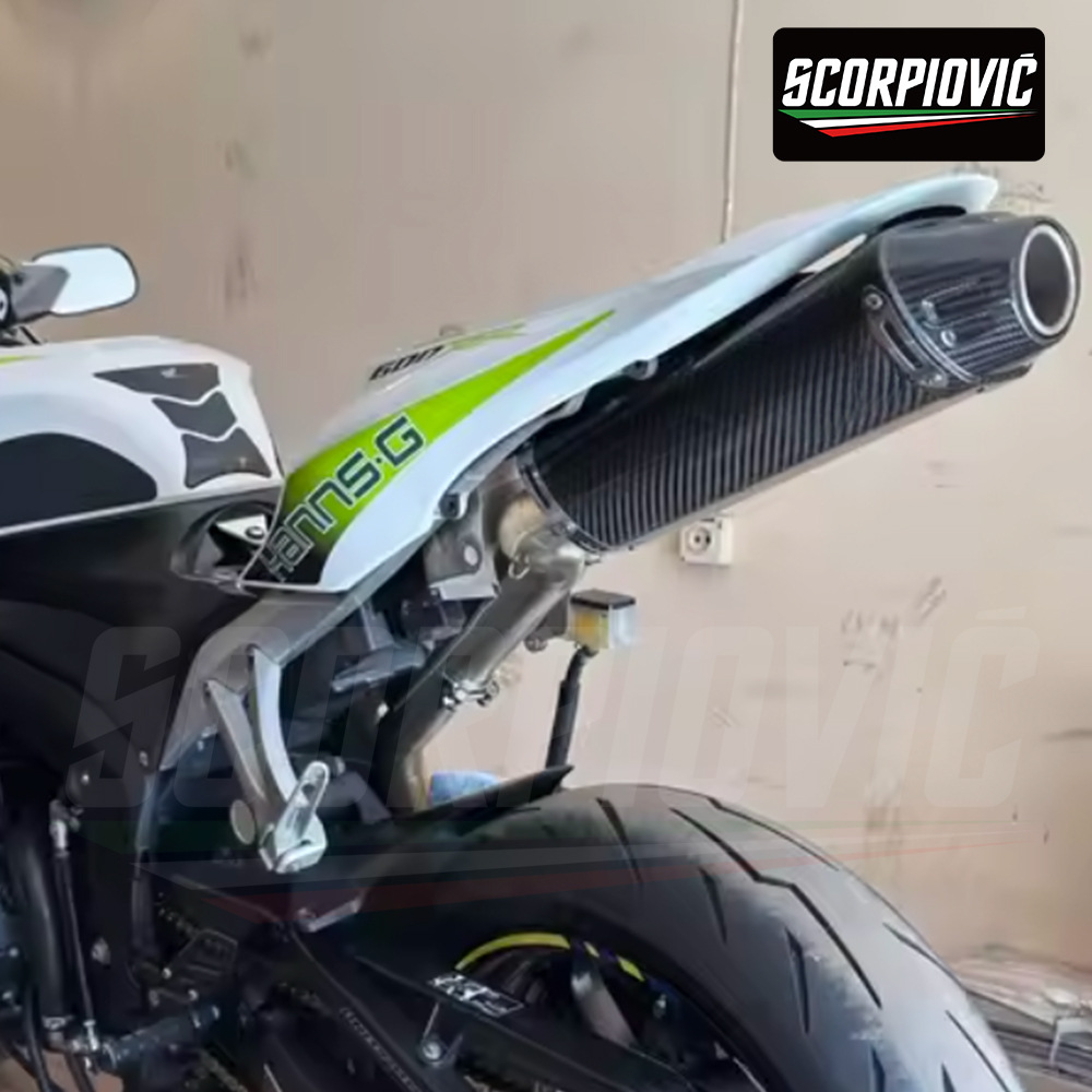 Motorcycle CBR600RR F5 Stainless Steel Mid-section and Tail-section Exhaust Pipe Muffler Set 2005-2020
