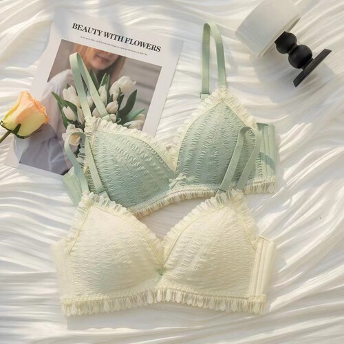 内衣女小胸聚拢显大无钢圈舒适收副乳性感蕾丝舒适文胸罩调整型