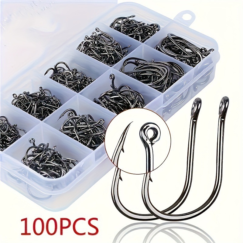 100pcs Traditional Style High Carbon Steel Fishing Hooks跨境|undefined
