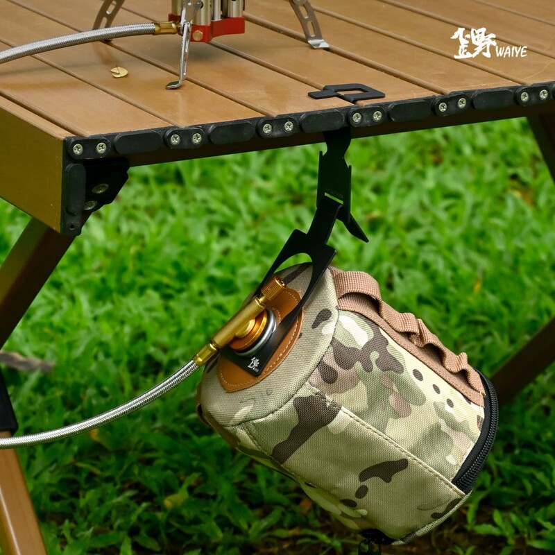 Waiye Outdoor Camping Multifunctional Cassette Stove Igt Table Egg Roll Table Tactical Table Folding Table Gas Tank Hook