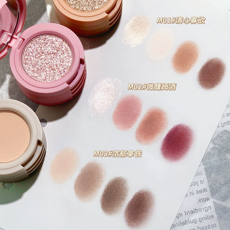 Eyeshadow xixi four-layer matte bento compact, portable multi-shade kit