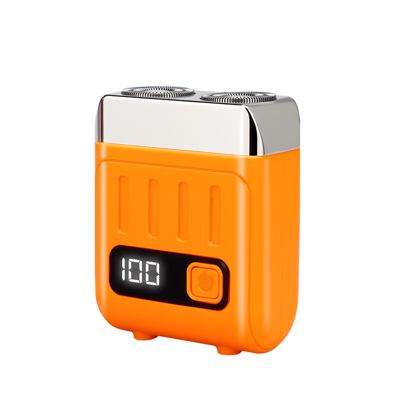 Afeitadora eléctrica transfronteriza, afeitadora portátil recargable, pistola de acero pequeña para hombre, Douyin, tres cabezales súper limpios