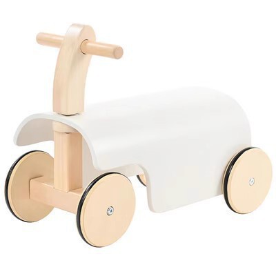 Wooden children's four-wheel power-assisted balance scooter anti-rollover scooter indoor area baby walker toy